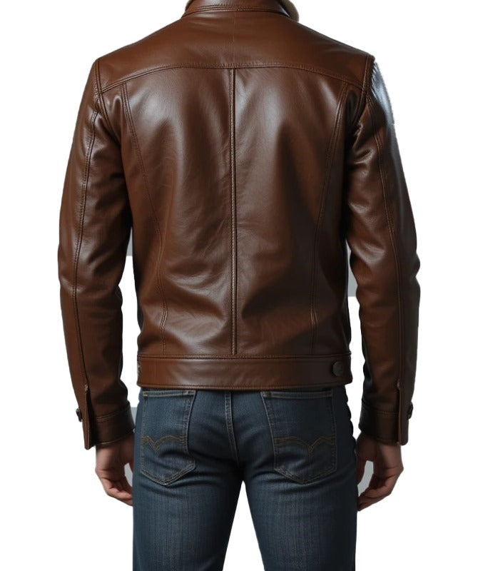 Men’s Premium Brown Sheepskin Jacket