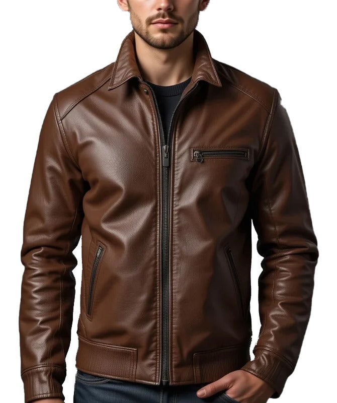 Men’s Premium Brown Sheepskin Jacket