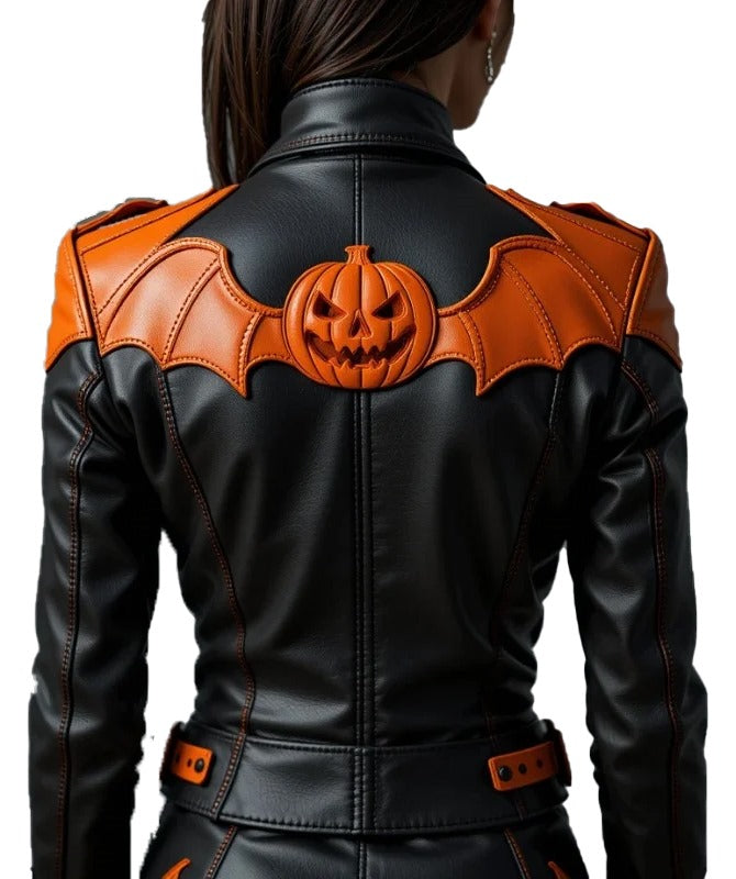Women’s Halloween Bat-Wing Jacket in Black Sheep Leather