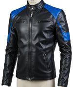 Men’s Black & Blue Racer Jacket