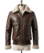 Men's Brown Aviator Jacket