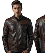 Men’s Heritage Style Dark Brown Cowhide Leather Jacket