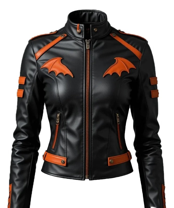 Women’s Halloween Bat-Wing Jacket in Black Sheep Leather