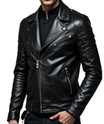 Men’s Premium Black Sheep Leather Biker Jacket