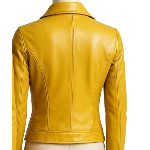 Women’s Mustard Yellow Leather Jacket