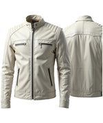 Men’s White Sheep Leather Jacket