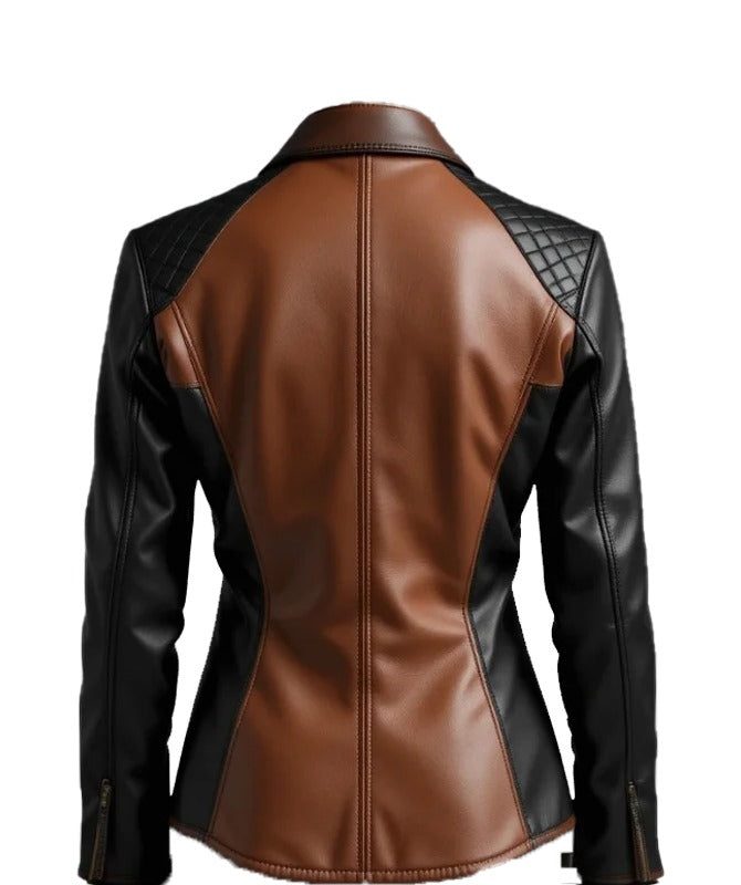 Women's Jacket Premium Tailored Fit Black And Brown