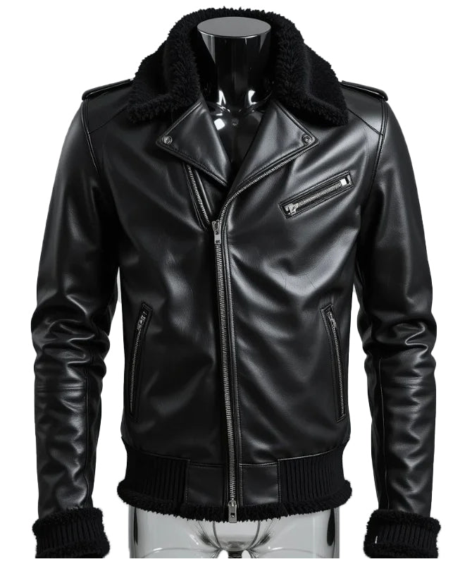 Men’s Black Aviator Jacket
