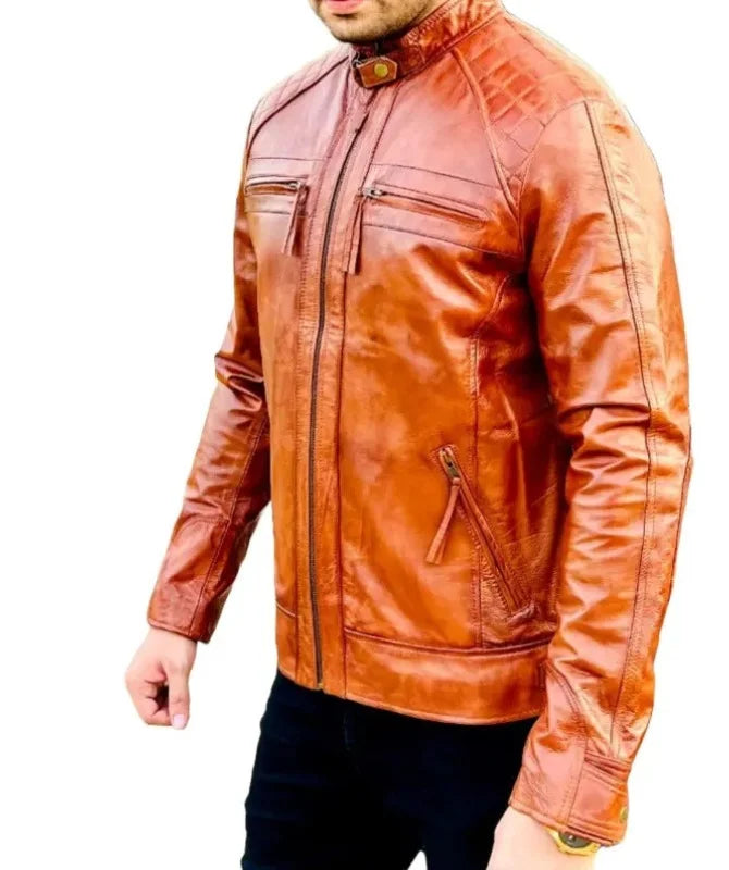 Men’s Vintage Brown Italian Leather Jacket