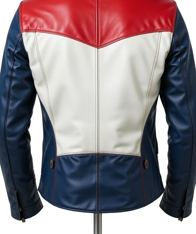 Men’s Tricolor Sheep Leather Jacket