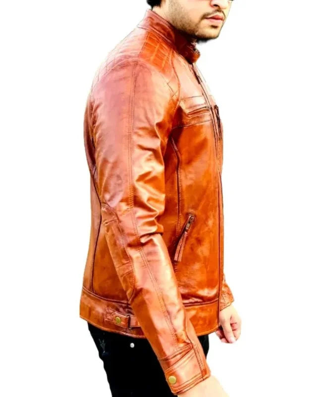 Men’s Vintage Brown Italian Leather Jacket