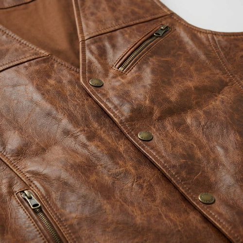 Black Leather Vest Men | Contemporary Premium Style