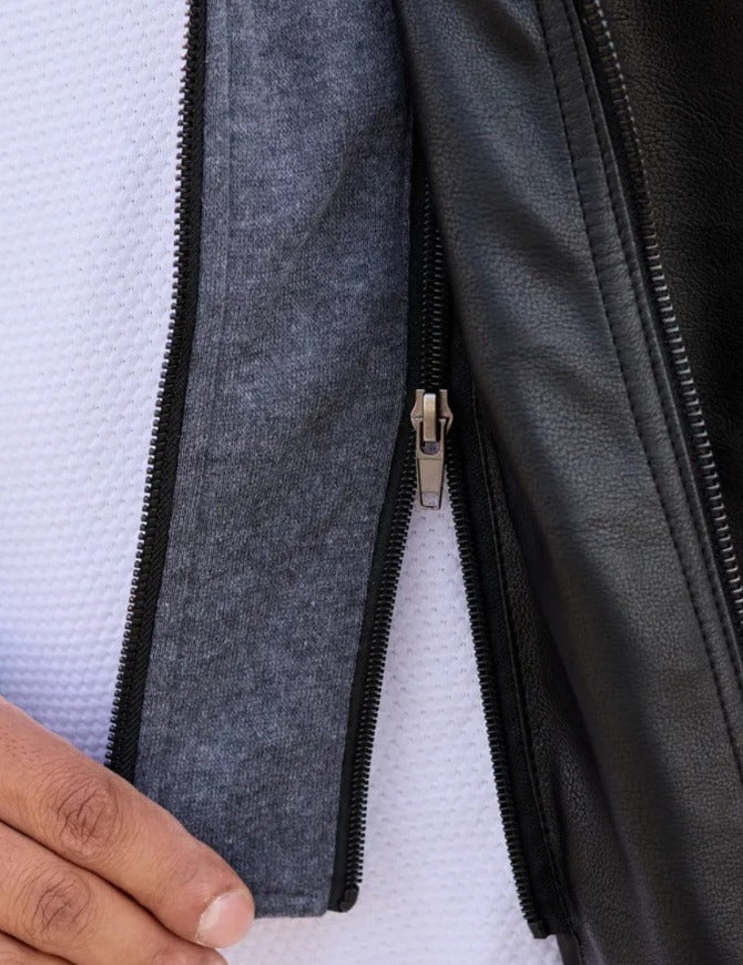 Men’s Premium Black Biker Jacket Soft Durable & Stylish