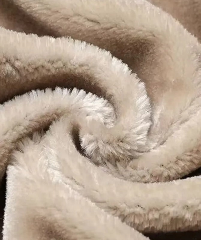 Men’s Black Hooded Leather Jacket Warm Fleece Lining