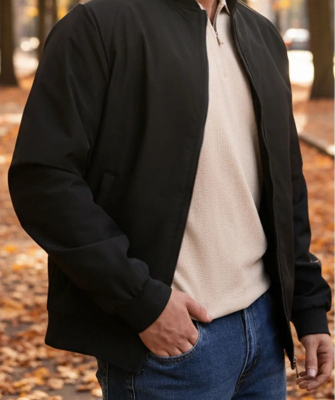 Urban Street Style for Men | Black Bomber Jacket & Denim Jeans Outfit Inspiration