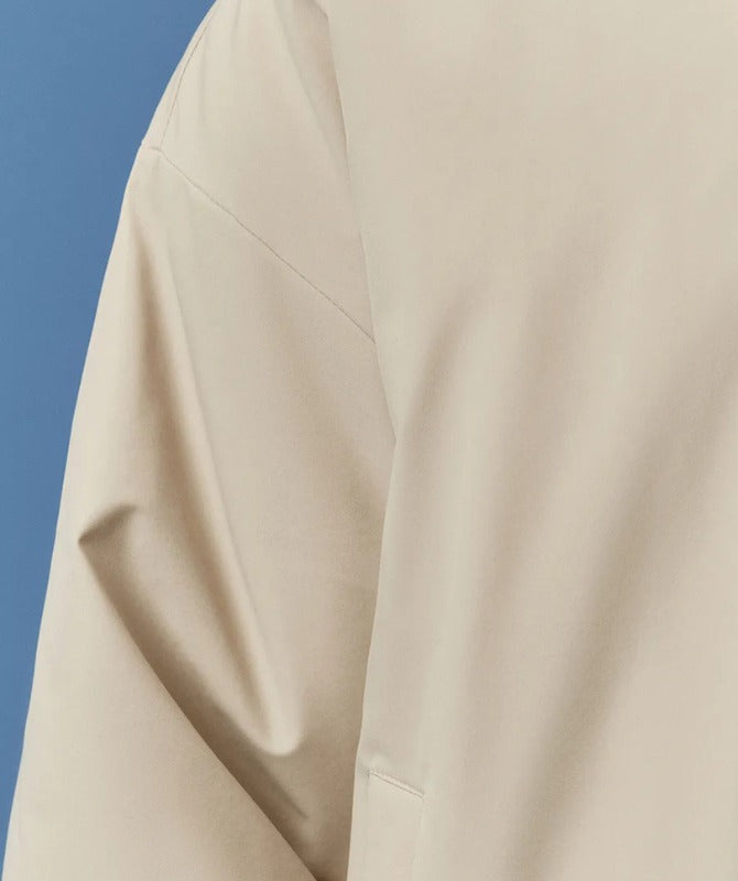 Men’s Beige Bomber Jacket | Lightweight Casual Streetwear Jacket