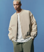 Men’s Beige Bomber Jacket | Lightweight Casual Streetwear Jacket