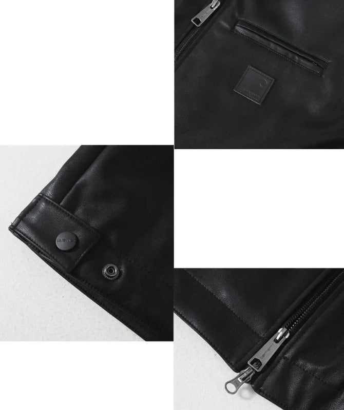 Men’s Classic Black Leather Jacket – Genuine Sheep Leather | Timeless Everyday Style