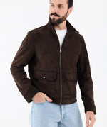 Men’s Brown Suede Leather Jacket – Genuine Sheep Suede | Smart Casual Outerwear