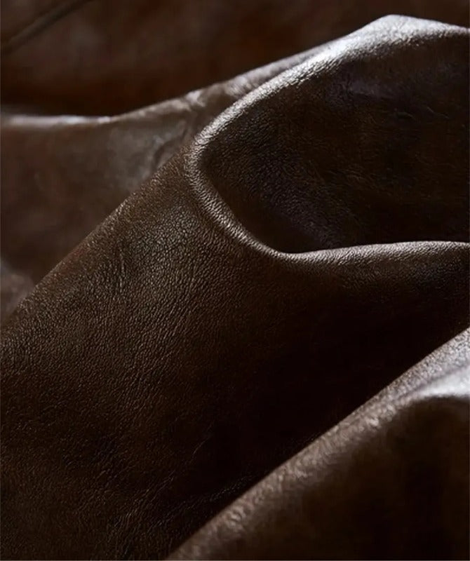 Men’s Brown Hooded Leather Jacket | Stylish Winter Biker Jacket with Detachable Hoodie