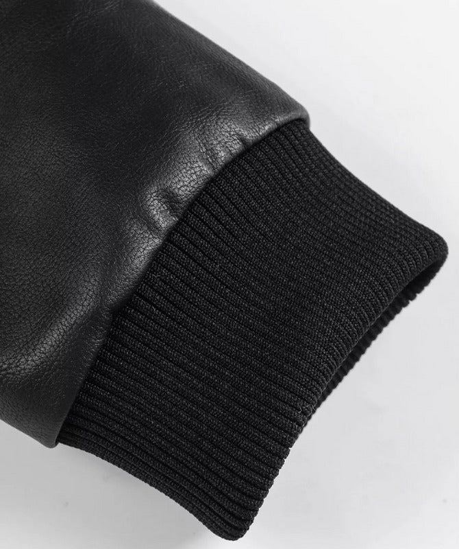 Men’s Black Faux Leather Jacket with Hood | Stylish Winter Biker Outerwear