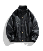 Men’s Classic Black Bomber Leather Jacket – Genuine Sheep Leather | Vintage Street Style