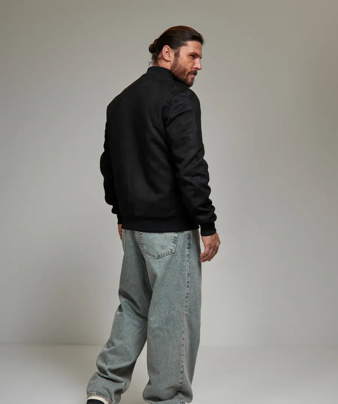 Men’s Black Suede Jacket – Premium Soft-Touch Suede, Casual & Streetwear Style