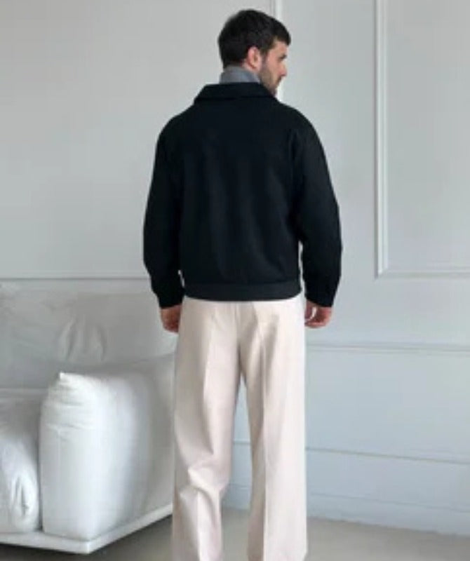 Men’s Classic Black Suede Leather Jacket | Premium Soft Leather