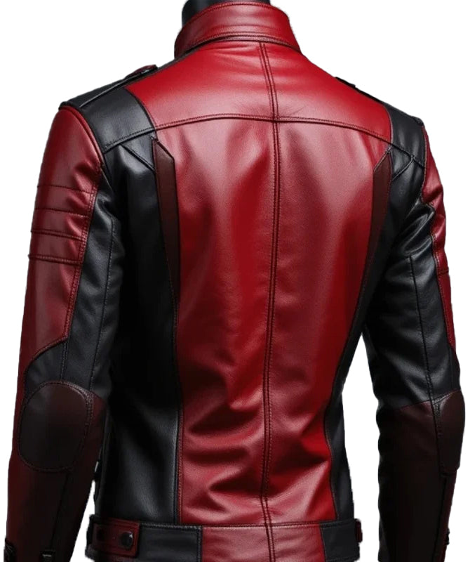 Men’s Red & Black Sheep Leather Jacket