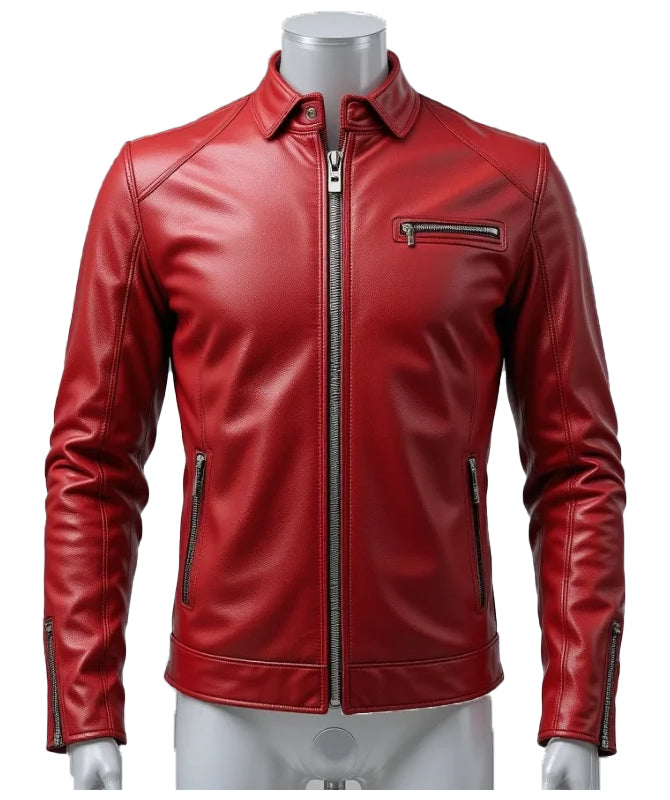 Men’s Red Racer Jacket