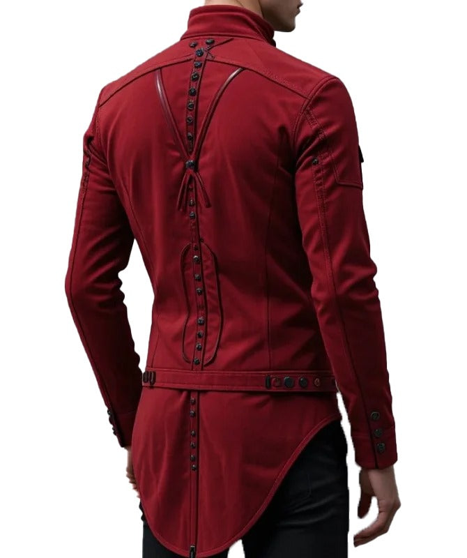 Men’s Red Suede Trucker Jacket