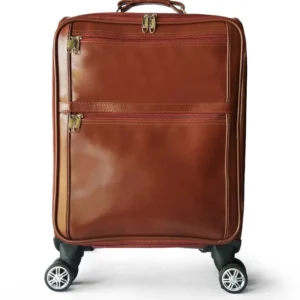 premium Vintage Leather Trolley Bag