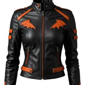 Women’s Halloween Bat-Wing Jacket in Black Sheep Leather