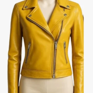 Women’s Mustard Yellow Leather Jacket