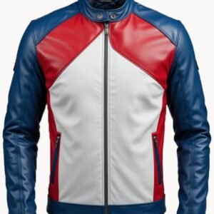 Men’s Tricolor Sheep Leather Jacket