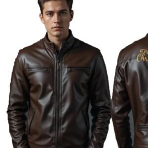 Men’s Heritage Style Dark Brown Cowhide Leather Jacket