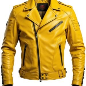 Men’s Yellow Harley Davidson Biker Jacket
