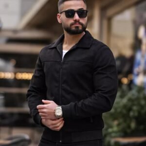 Urban Street Style for Men | Black Bomber Jacket & Denim Jeans Outfit Inspiration