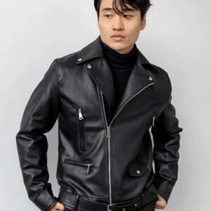 Men’s Classic Black Biker Leather Jacket | Stylish Moto Outerwear
