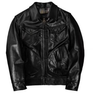 Classic Black Leather Jacket for Men – Premium Sheep Leather Moto Style | Timeless Biker Outerwear