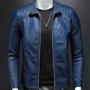 Men’s Vintage Black Leather Jacket | Classic Retro Motorcycle Style