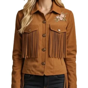 Women's Suede Leather Fringe Jacket